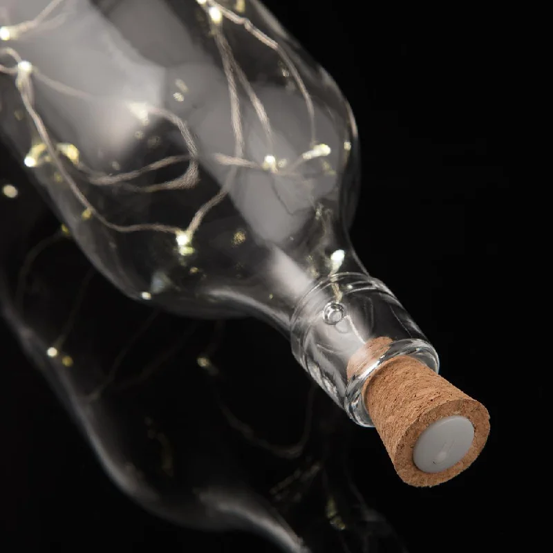String Lights for Balcony Decoration15 Super Bright Warm White LED Battery Operated Wine Bottle lights With Real Cork DIY Fairy String Light For Home Wedding Party Decoration