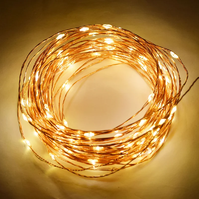 Fairy String Lights for Bedroom Decor33 FT | 100 LED Warm White Waterproof Copper Wire Micro Fairy String Lights with AC Plug-In Power Fairy String Lights for Bedroom Decor33 FT | 100 LED Warm White Waterproof Copper Wire Micro Fairy String Lights with AC Plug-In Power