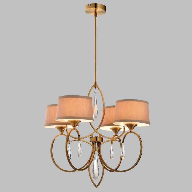 Cygnus 4 Arm Chandelier E14