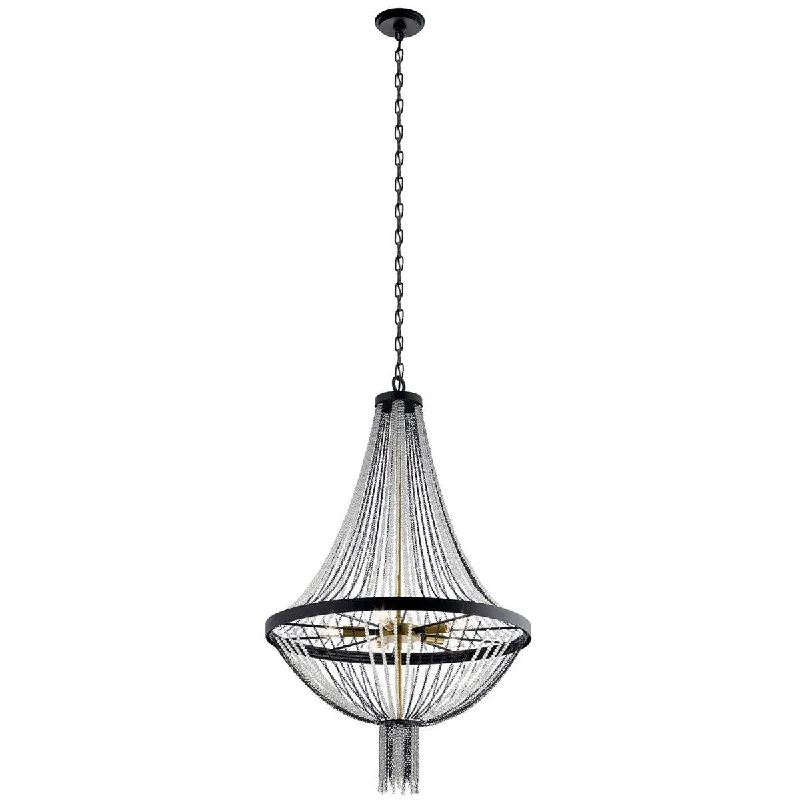 Industrial Ceiling - Mounted Lighting for Assembly PlantsAlexia 24 In. 5 Lights Chandelier Black Finish