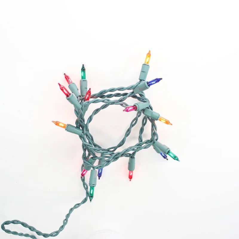 LED String Lights with Warm White Glow15-bulb Multicolor Glass Craft Lights, Green Wire LED String Lights with Warm White Glow15-bulb Multicolor Glass Craft Lights, Green Wire
