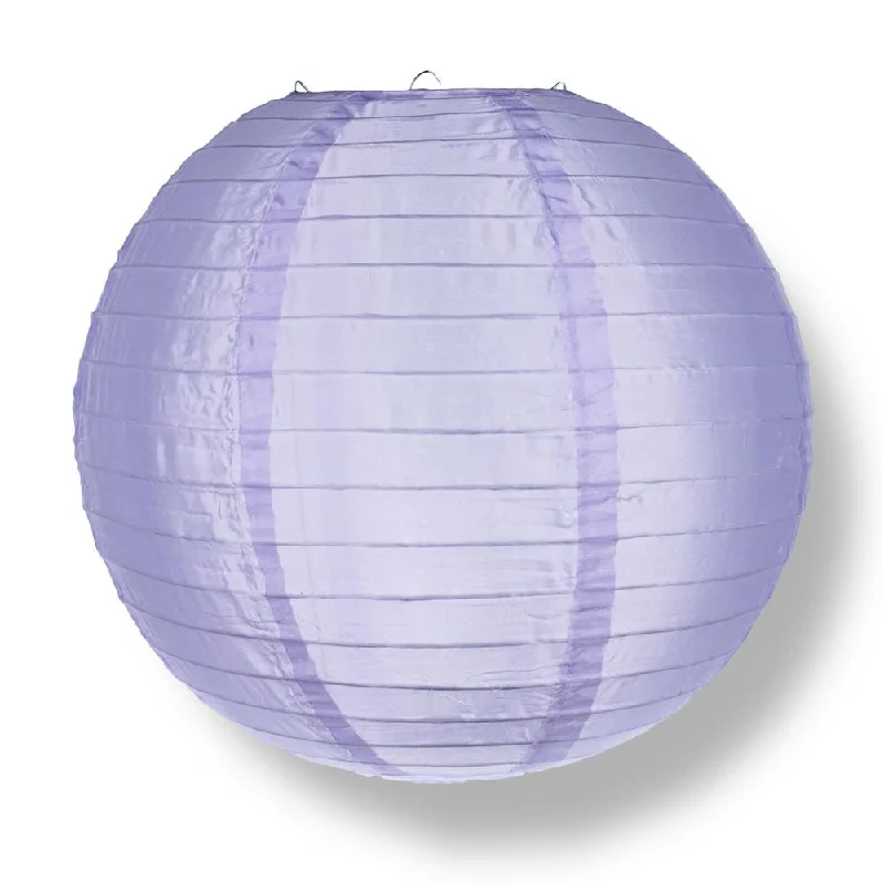 String Lights for Wedding ReceptionsBLOWOUT 4 Inch Light Purple Round Shimmering Nylon Lanterns, Even Ribbing, Hanging (10-PACK) Decoration (String Light Sold Separately)