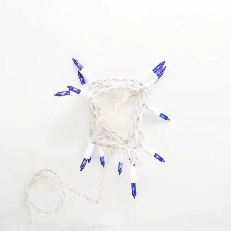 String Lights for DIY Home Decor Projects15-bulb Blue Glass Craft Lights, White Wire String Lights for DIY Home Decor Projects15-bulb Blue Glass Craft Lights, White Wire