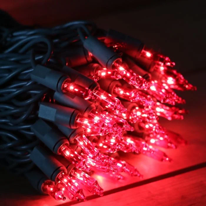 String Lights with Multicolored Bulbs for Festive OccasionsChasing Red Mini Lights, 140 lights, Single Plug String Lights with Multicolored Bulbs for Festive OccasionsChasing Red Mini Lights, 140 lights, Single Plug
