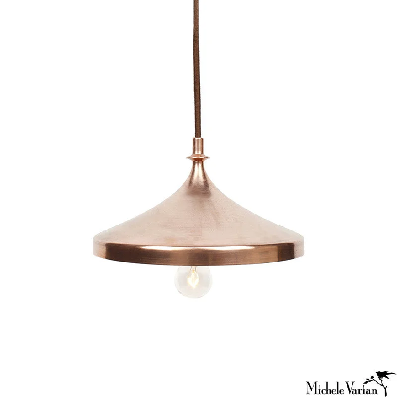 Dimmable Industrial Lighting for Ambiance ControlCopper Finial Disk Pendant Light