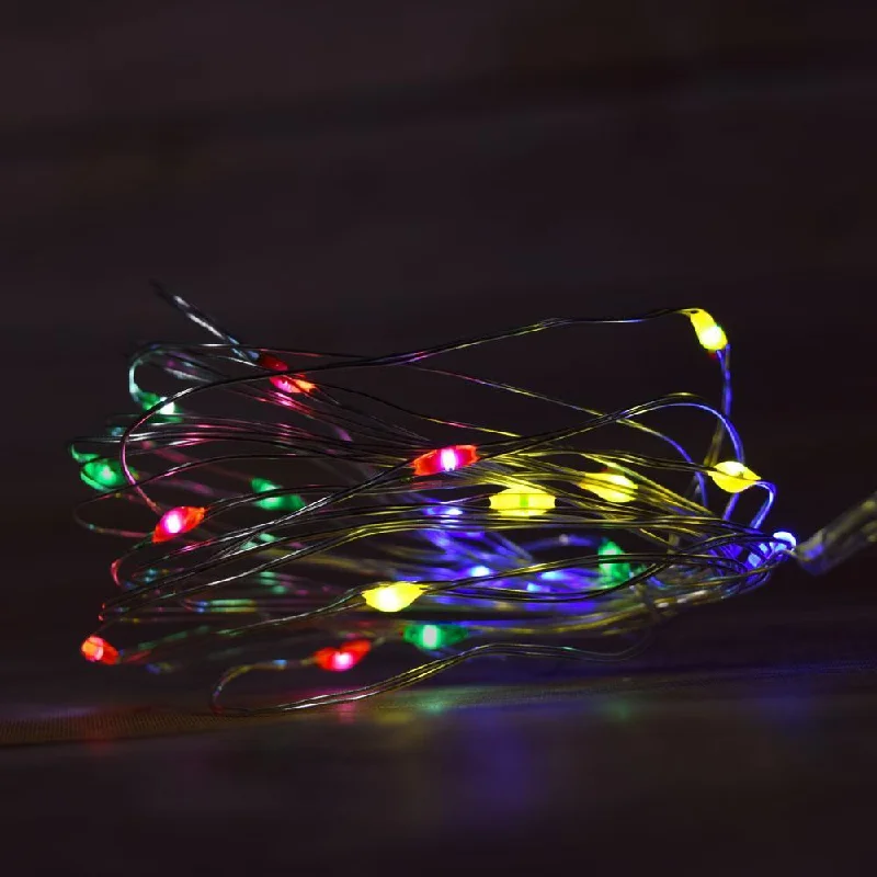 String Lights with Clear Bulbs for a Classic Look7 FT | 20 LED Weatherproof Battery Operated Copper Wire RGB Multi-color LED Fairy String Lights With Timer String Lights with Clear Bulbs for a Classic Look7 FT | 20 LED Weatherproof Battery Operated Copper Wire RGB Multi-color LED Fairy String Lights With Timer