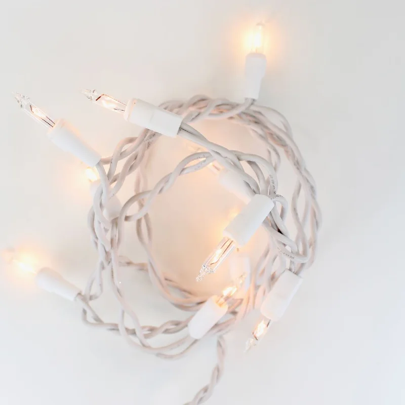 String Lights for Restaurant Outdoor Seating10-bulb Clear Glass Craft Lights, White Wire String Lights for Restaurant Outdoor Seating10-bulb Clear Glass Craft Lights, White Wire
