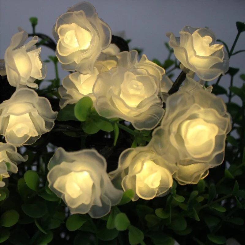 Twinkling String Lights for a Magical AtmosphereDeluxe Rose Flower LED String Lights