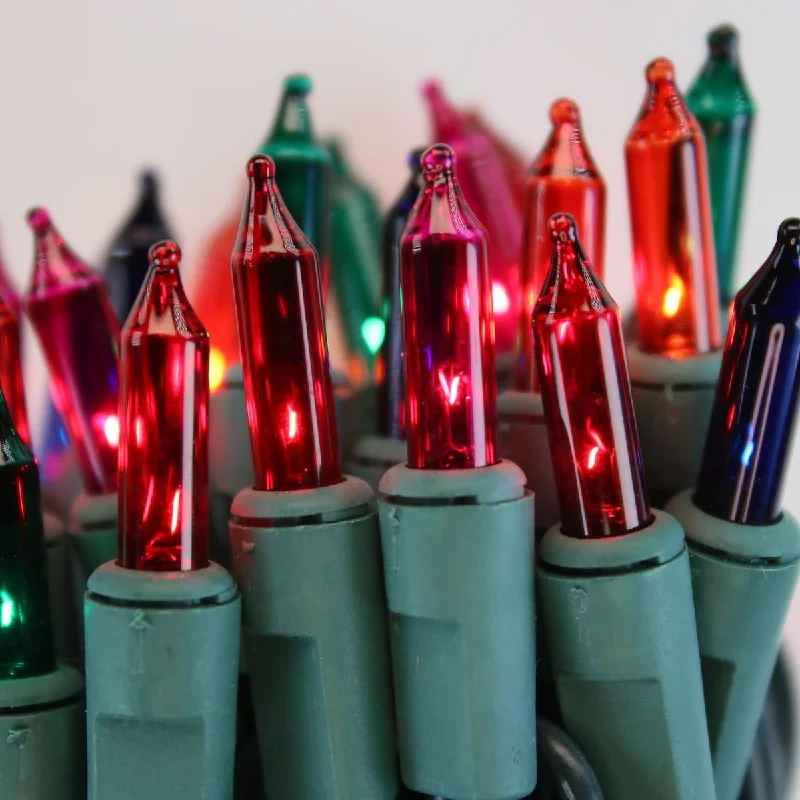 String Lights for Balcony Decoration100-bulb Multicolor Mini Lights, 2.5" Spacing, Green Wire String Lights for Balcony Decoration100-bulb Multicolor Mini Lights, 2.5" Spacing, Green Wire
