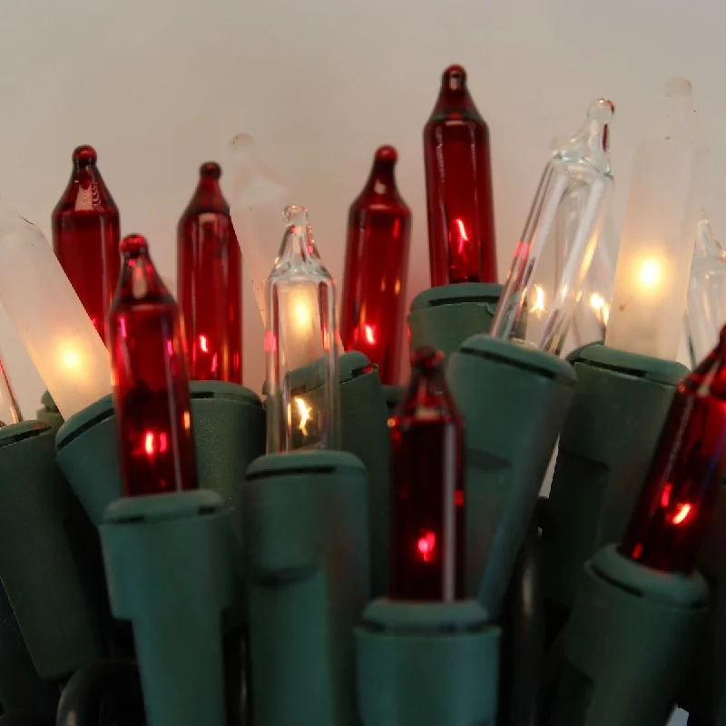 String Lights for Balcony Decoration100-bulb Candy Cane (Red Clear Frost) Mini Lights, 4" Spacing, Green Wire String Lights for Balcony Decoration100-bulb Candy Cane (Red Clear Frost) Mini Lights, 4" Spacing, Green Wire