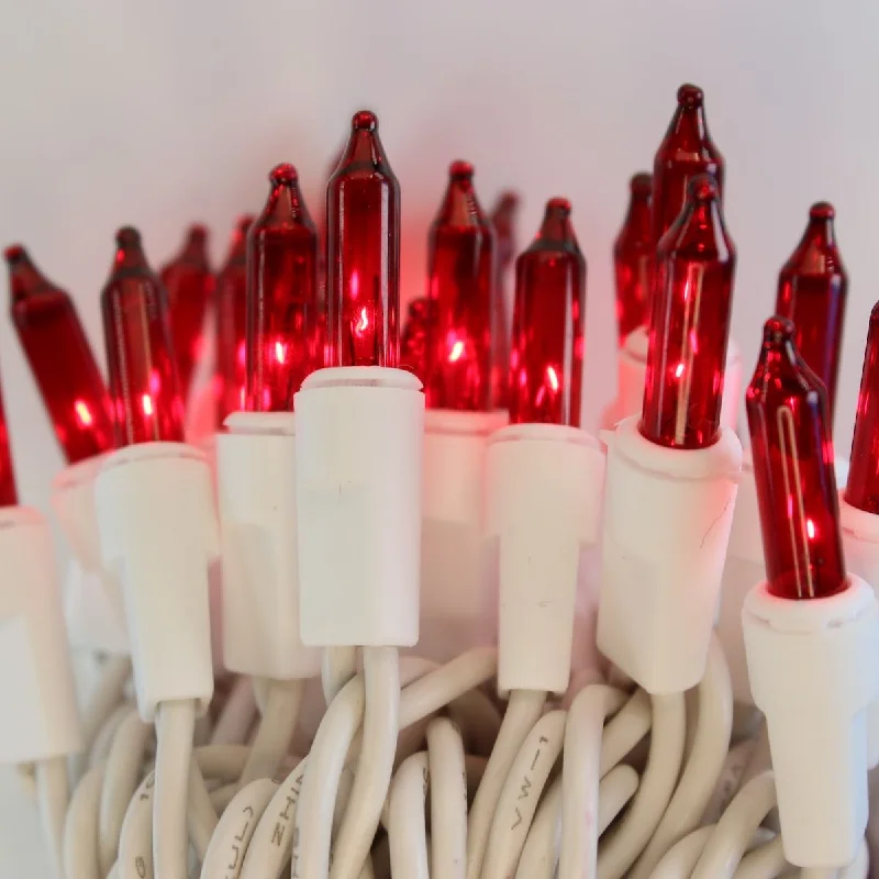 Twinkling String Lights for a Magical Atmosphere100-bulb Red Mini Lights, 2.5" Spacing, White Wire Twinkling String Lights for a Magical Atmosphere100-bulb Red Mini Lights, 2.5" Spacing, White Wire