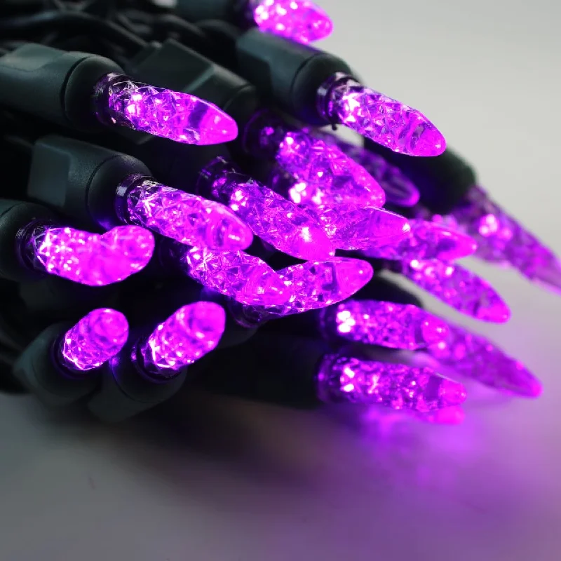 String Lights for Balcony Decoration50-light M5 Purple LED Christmas Lights, 4" Spacing Green Wire String Lights for Balcony Decoration50-light M5 Purple LED Christmas Lights, 4" Spacing Green Wire