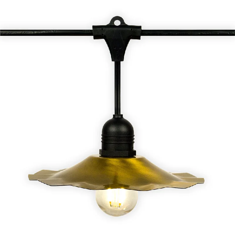 Battery - Operated String Lights for Indoor UsePatio Metal Light Bulb Shade for Outdoor Commercial String Lights, E26, Brass/Bronze Battery - Operated String Lights for Indoor UsePatio Metal Light Bulb Shade for Outdoor Commercial String Lights, E26, Brass/Bronze