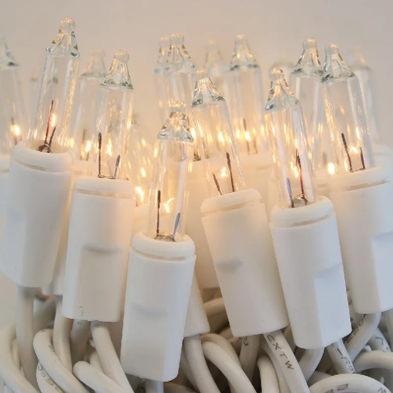 Solar - Powered String Lights for Energy - Saving Backyards100-bulb Clear Mini Lights, 4" Spacing, White Wire Solar - Powered String Lights for Energy - Saving Backyards100-bulb Clear Mini Lights, 4" Spacing, White Wire