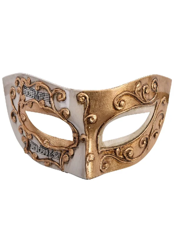 Camila Cream and Gold Womens Masquerade Mask