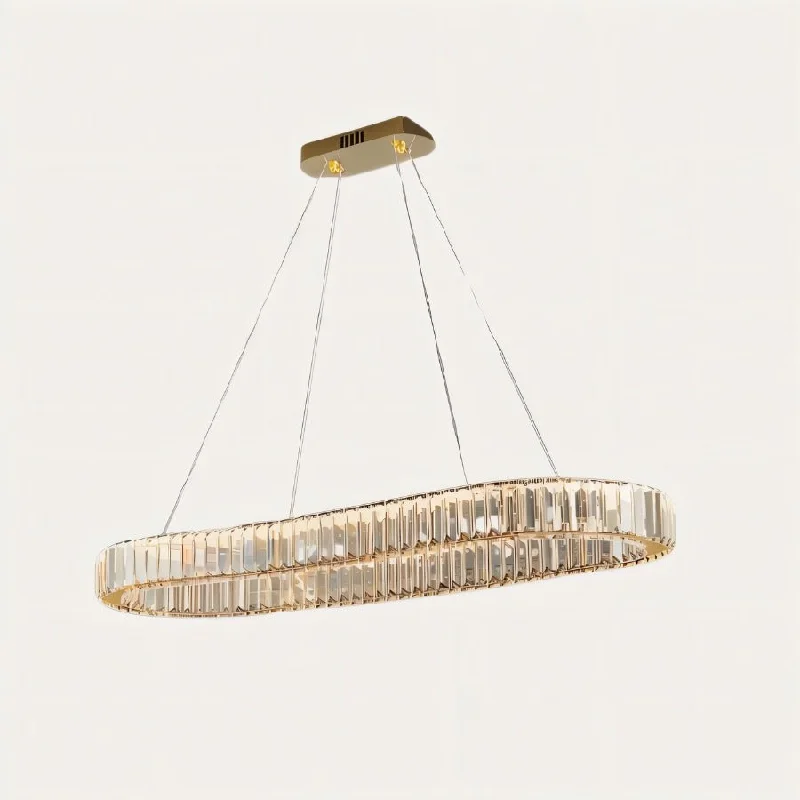Chandeliers with Pendant Lights for a Stylish LookAlmuealaq Oval Rings Chandelier
