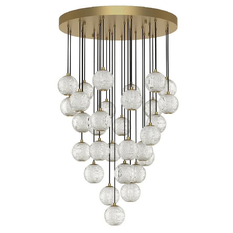 Art Deco Chandeliers for a Retro - Glam LookAlora marni MP321230NB Pendant Light - Natural Brass