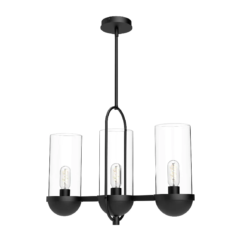 Mid - Century Modern Chandeliers for Vintage AppealAlora Mood cyrus LP539024MBCL Pendant Light - Clear Glass/Matte Black Mid - Century Modern Chandeliers for Vintage AppealAlora Mood cyrus LP539024MBCL Pendant Light - Clear Glass/Matte Black
