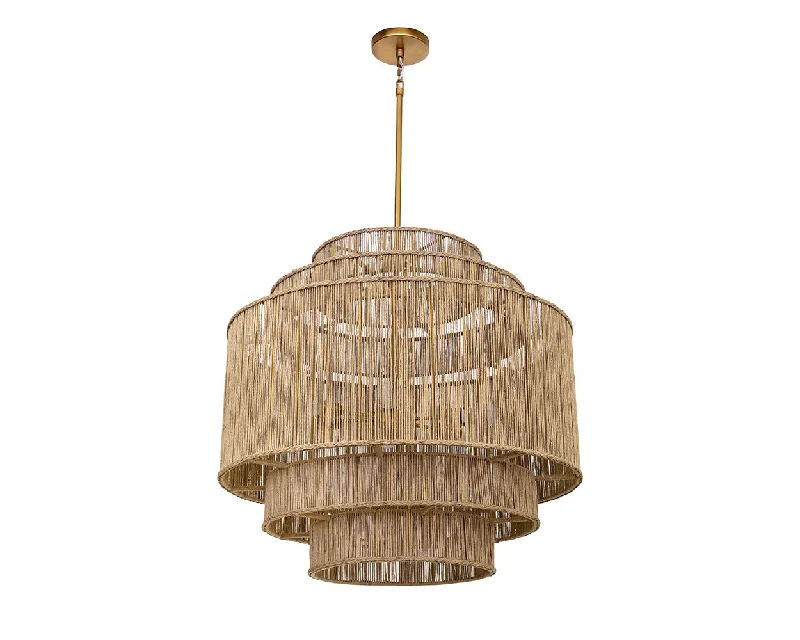 Incandescent Chandeliers for a Warm and Traditional GlowAlyssa Chandelier - Natural Jute Incandescent Chandeliers for a Warm and Traditional GlowAlyssa Chandelier - Natural Jute
