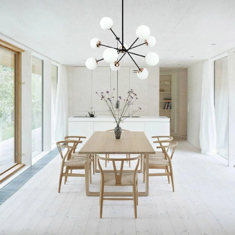 Chandeliers with Sputnik - Style Design for a Futuristic VibeANKUR HYDRON 10 LIGHT METAL AND MILKY GLOBE CHANDELIER Chandeliers with Sputnik - Style Design for a Futuristic VibeANKUR HYDRON 10 LIGHT METAL AND MILKY GLOBE CHANDELIER