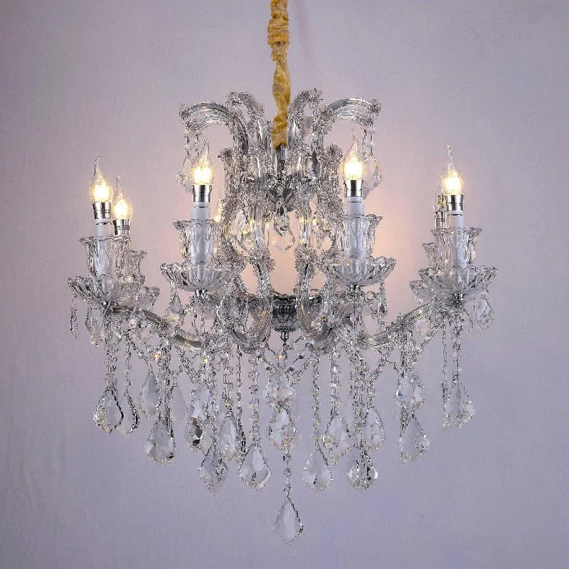 Chandeliers with Metal Frames in Copper FinishANKUR IRIS 8 LIGHT CLEAR CRYSTAL CHANDELIER Chandeliers with Metal Frames in Copper FinishANKUR IRIS 8 LIGHT CLEAR CRYSTAL CHANDELIER