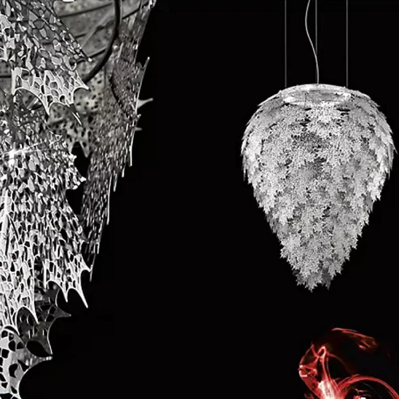 Chandeliers with Metal Frames in Black FinishANKUR LASER CUT METAL MAPLE LEAF CHANDELIER Chandeliers with Metal Frames in Black FinishANKUR LASER CUT METAL MAPLE LEAF CHANDELIER