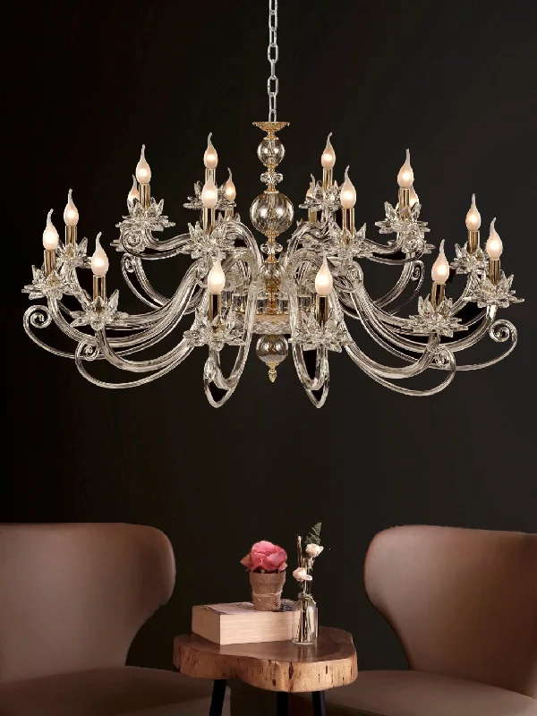 Chandeliers for High Ceilings to Fill Vertical SpaceArista 12+6-Lamp Chandelier