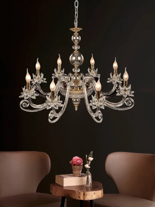 Rustic Wood Chandeliers for Country - Style HousesArista 8-Lamp Chandelier