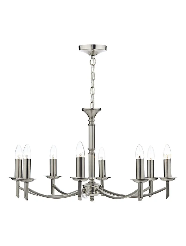 Chandeliers with Multiple Lights for Maximum IlluminationDar Ambassador 8 Light Chandelier Satin Chrome Chandeliers with Multiple Lights for Maximum IlluminationDar Ambassador 8 Light Chandelier Satin Chrome