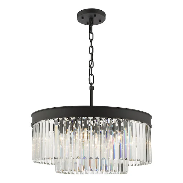 Chandeliers with Frosted Glass for a Softer Light DiffusionDar Celeus 6 Light Pendant Chandelier Anthracite & Crystal Chandeliers with Frosted Glass for a Softer Light DiffusionDar Celeus 6 Light Pendant Chandelier Anthracite & Crystal