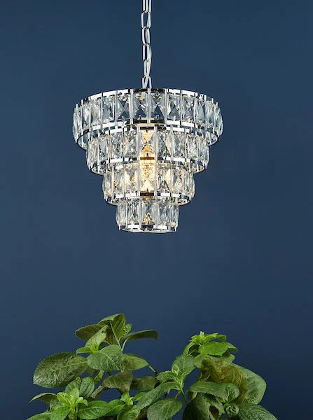 Large Chandeliers for Grand Halls and FoyersDar Cerys 4 Tier Small Chandelier Polished Crystal & Chrome Large Chandeliers for Grand Halls and FoyersDar Cerys 4 Tier Small Chandelier Polished Crystal & Chrome