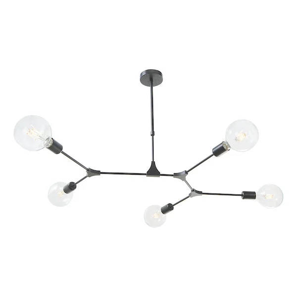 Chandeliers with Metal Frames in Black FinishDar Euphemia 5 Light Pendant Chandelier Black Chandeliers with Metal Frames in Black FinishDar Euphemia 5 Light Pendant Chandelier Black