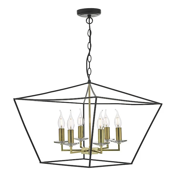 Mini Chandeliers for Adding Charm to Small SpacesDar Gretchen Cage Pendant Chandelier Matt Black & Polished Brass Mini Chandeliers for Adding Charm to Small SpacesDar Gretchen Cage Pendant Chandelier Matt Black & Polished Brass