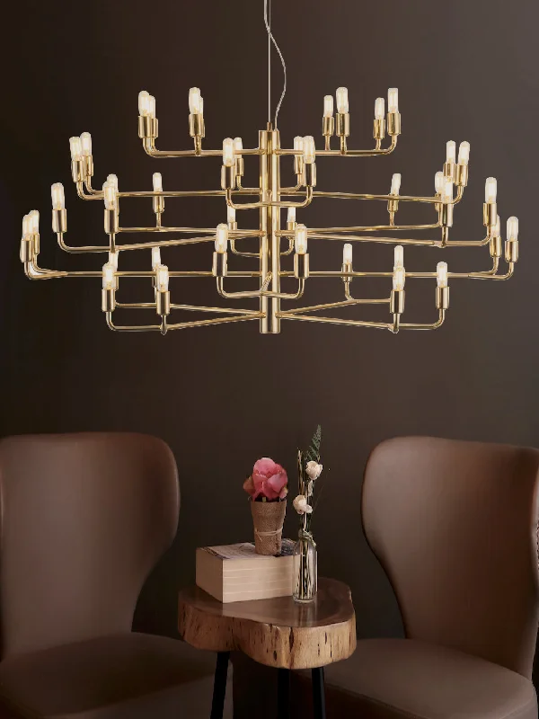 Chandeliers with Frosted Glass for a Softer Light DiffusionGordon 40-Lamp Chandelier Chandeliers with Frosted Glass for a Softer Light DiffusionGordon 40-Lamp Chandelier