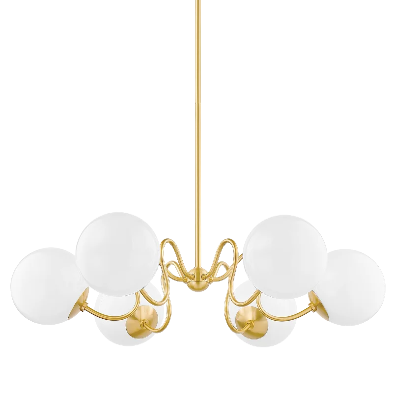 Art Deco Chandeliers for a Retro - Glam LookHAVANA 6 LIGHT CHANDELIER