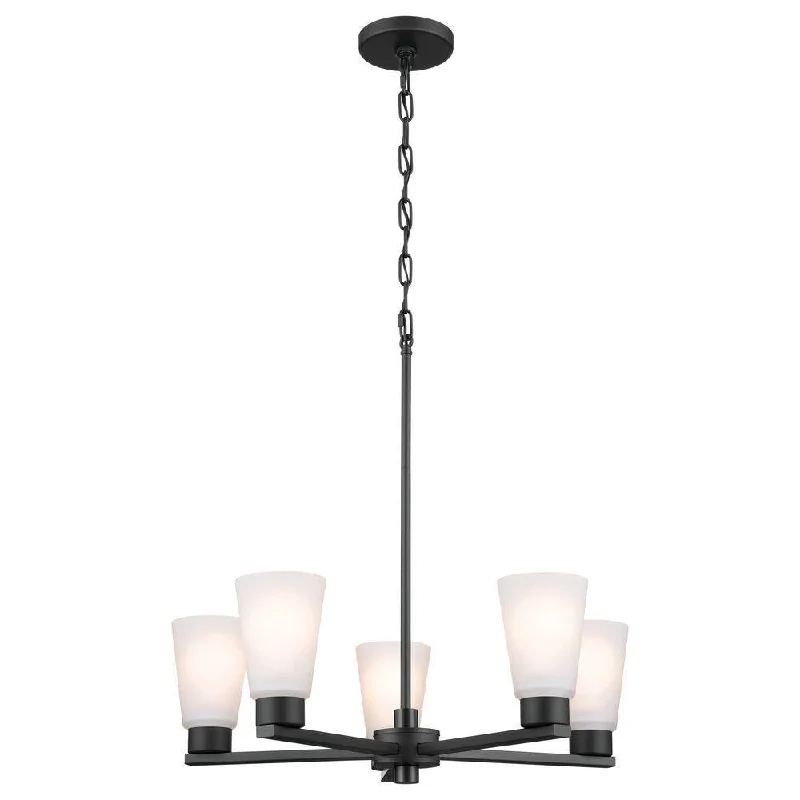 Chandeliers for High Ceilings to Fill Vertical SpaceKichler Stamos Chandelier 5Lt