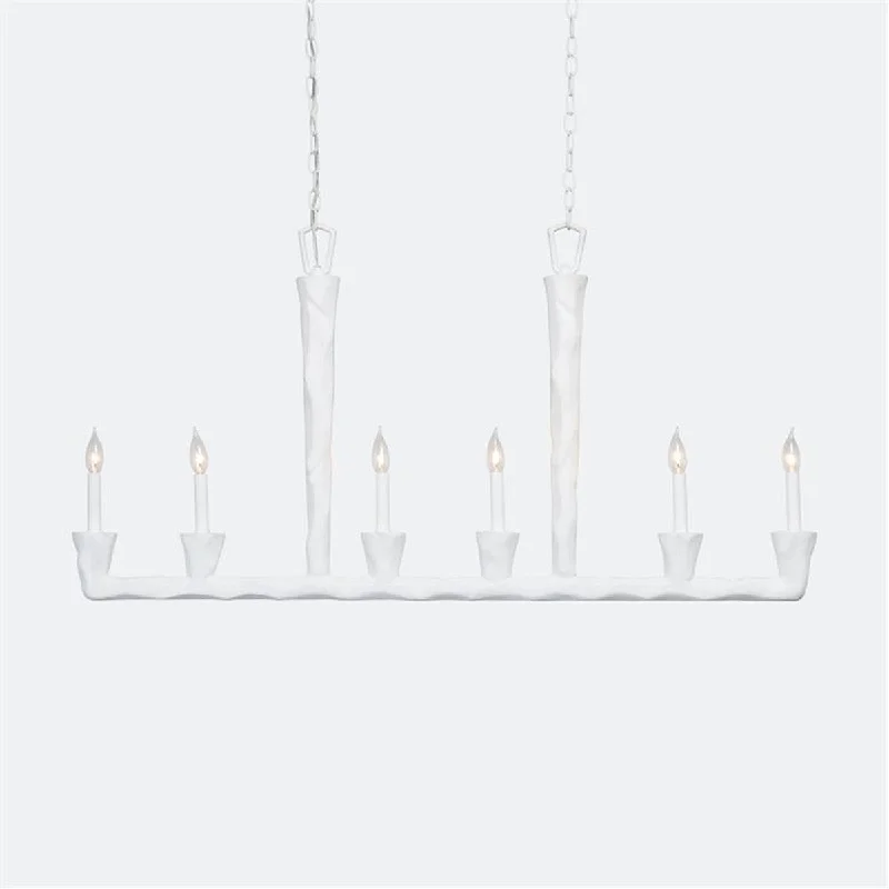 Large Chandeliers for Grand Halls and FoyersMade Goods Maxwell Gesso Concrete Chandelier