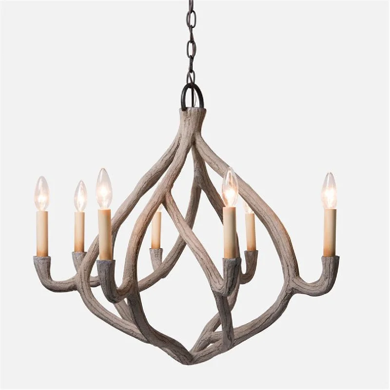 Chandeliers with Metal Frames in Copper FinishMade Goods Ulla Organic Gesso Chandelier Chandeliers with Metal Frames in Copper FinishMade Goods Ulla Organic Gesso Chandelier