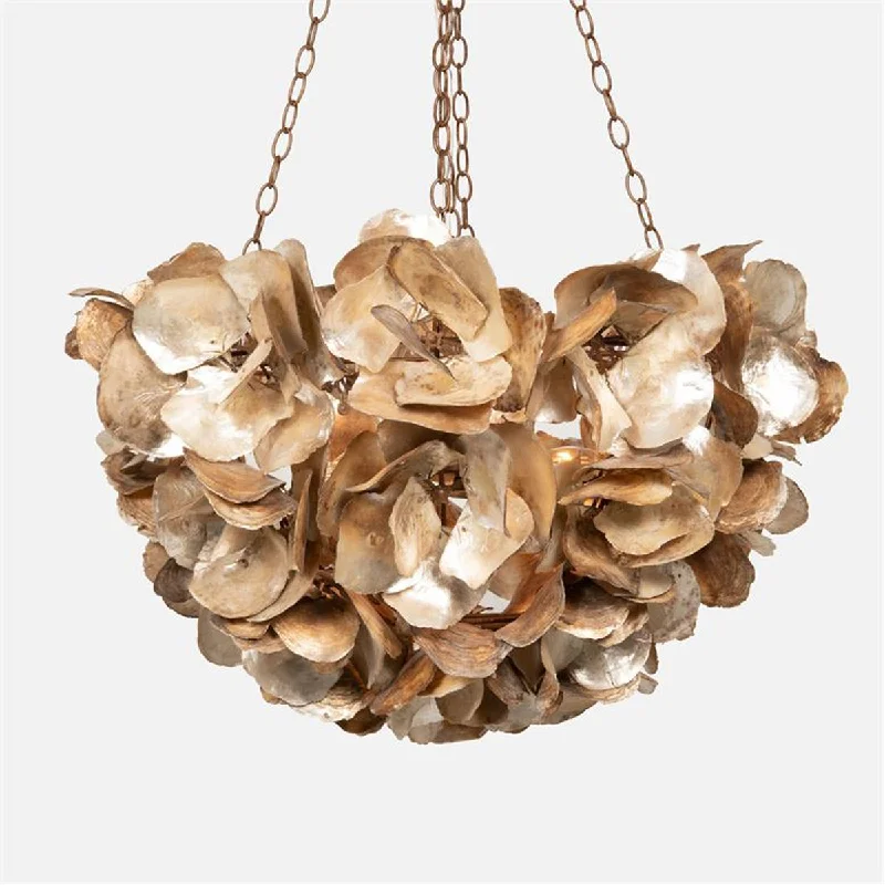 Chandeliers with Adjustable Height for Custom InstallationMade Goods Venus Oyster Shell Chandelier Chandeliers with Adjustable Height for Custom InstallationMade Goods Venus Oyster Shell Chandelier