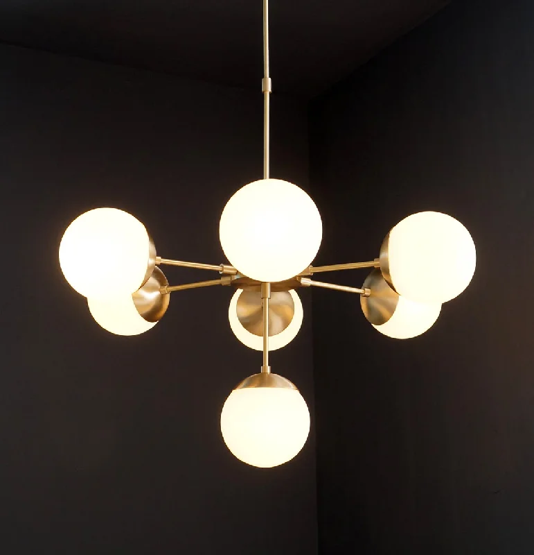 Oversized Chandeliers as a Statement Piece in Living RoomsModern Brass 7 Bulbs Glass Globe Trumpet Chandelier Oversized Chandeliers as a Statement Piece in Living RoomsModern Brass 7 Bulbs Glass Globe Trumpet Chandelier