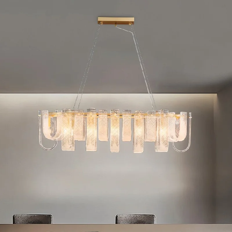 Chandeliers with Venetian Glass for a Luxurious LookMudil Linear Chandelier
