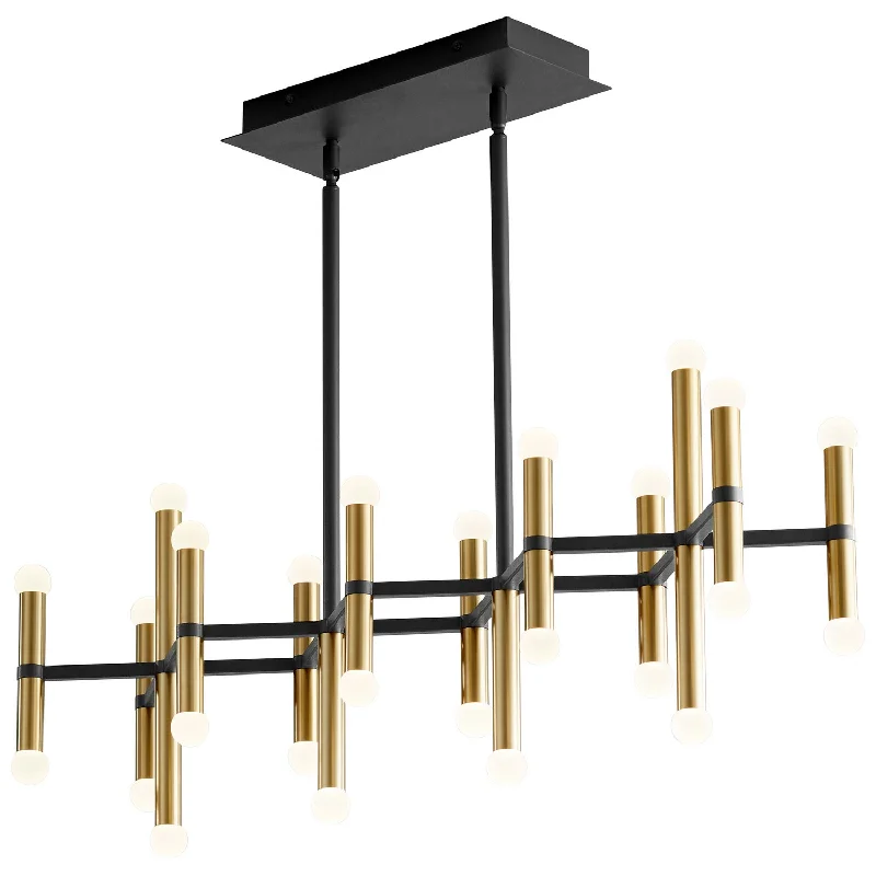 Industrial Iron Chandeliers for Loft - Inspired SpacesOxygen Nero 3-686-1540 Pendant Light - Black W/ Aged Brass Industrial Iron Chandeliers for Loft - Inspired SpacesOxygen Nero 3-686-1540 Pendant Light - Black W/ Aged Brass