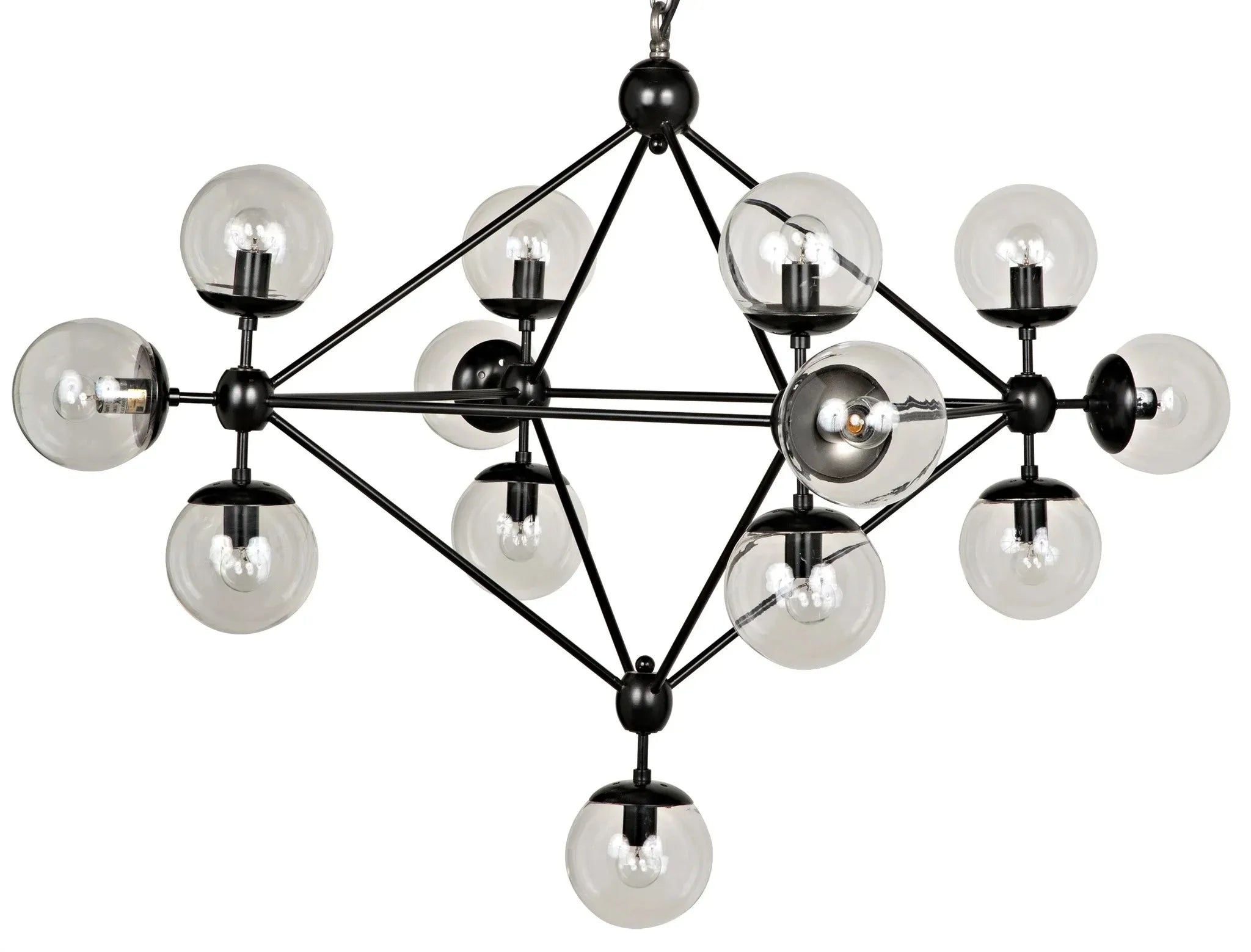 Chandeliers with Multiple Lights for Maximum IlluminationPluto Chandelier, Small, Black Steel