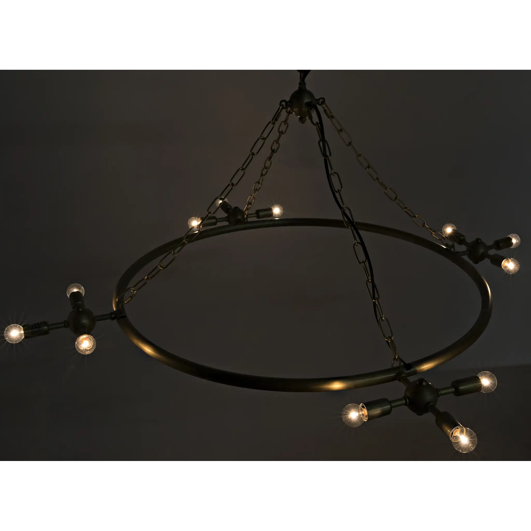 Chandeliers with Dimmable Lights for Ambiance ControlSasha Chandelier, Metal with Brass Finish