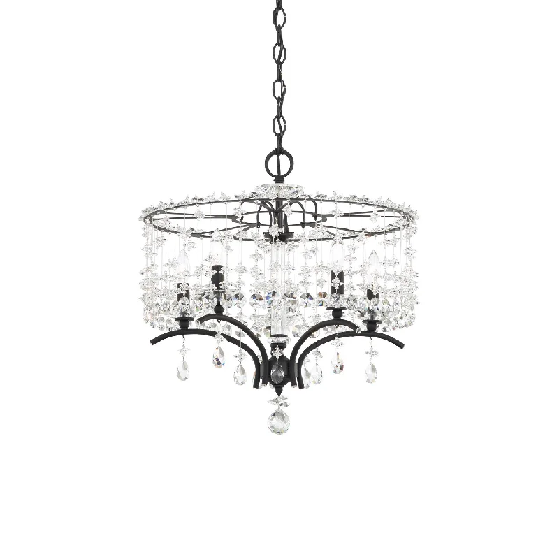 Chandeliers for Dining Rooms to Set the Mood for MealsSchonbek Lighting TC1018N-59A Bella Rose Chandelier Ferro Black Chandeliers for Dining Rooms to Set the Mood for MealsSchonbek Lighting TC1018N-59A Bella Rose Chandelier Ferro Black