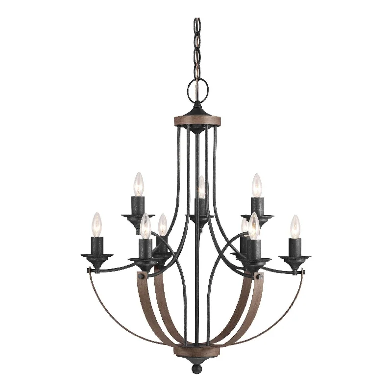 Chandeliers with Metal Frames in Black FinishCorbeille Chandelier