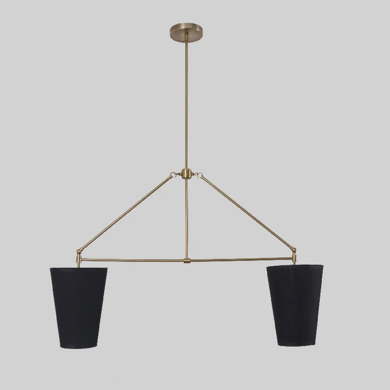 Chandeliers with Murano Glass for a High - End Artistic TouchTwo Light Linen Shade Brass Pendant Ceiling Light Fixture Chandeliers with Murano Glass for a High - End Artistic TouchTwo Light Linen Shade Brass Pendant Ceiling Light Fixture