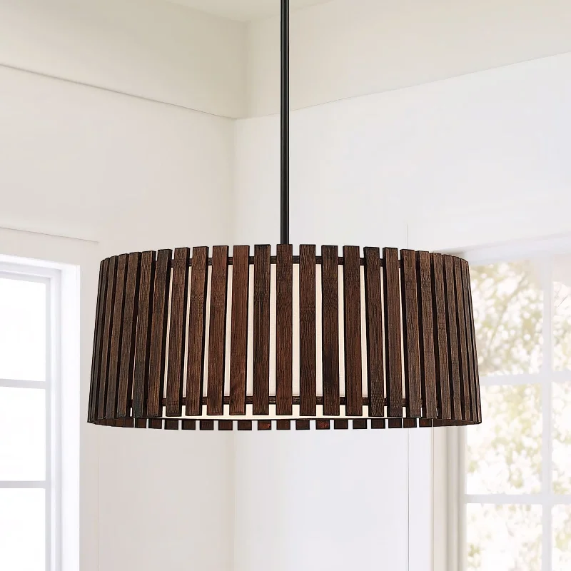 Minimalist Chandeliers for Sleek and Simple InteriorsWade 4-Light Drum Bamboo Chandelier with Black Canopy - 20'' W Minimalist Chandeliers for Sleek and Simple InteriorsWade 4-Light Drum Bamboo Chandelier with Black Canopy - 20'' W