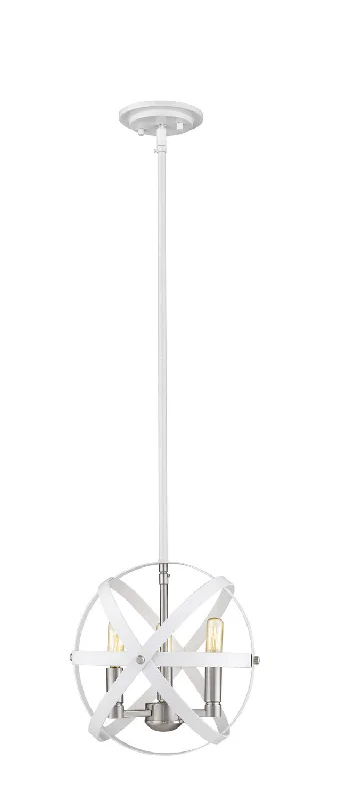 Art Deco Chandeliers for a Retro - Glam LookZ-lite  463-12HWH-BN Pendant Light -