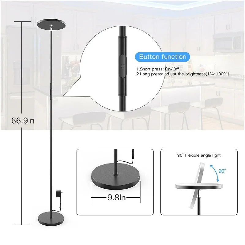 Victorian Style Floor Lamp for Traditional and Elegant Interiors24W RGB Floor Lamp APP Dimming W/ Smart WiFi LED Floor Lamp - 1 Victorian Style Floor Lamp for Traditional and Elegant Interiors24W RGB Floor Lamp APP Dimming W/ Smart WiFi LED Floor Lamp - 1